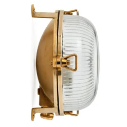 Wand- und Deckenleuchte Messingguss rund