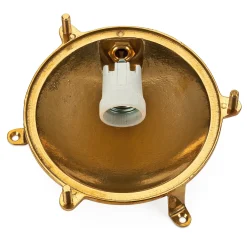 Wand- und Deckenleuchte Messingguss rund