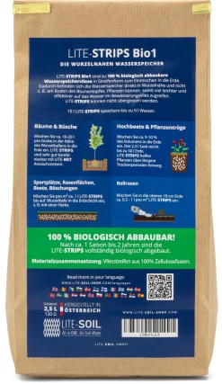 Wasserspeicher für Pflanzen aus Zellulosestreifen