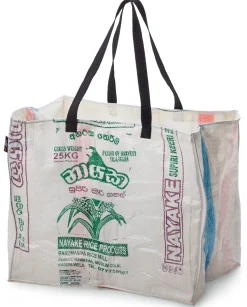 Wertstoff-Sammeltasche aus Reissäcken