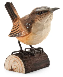 Zaunkönig Lindenholz handgeschnitzt